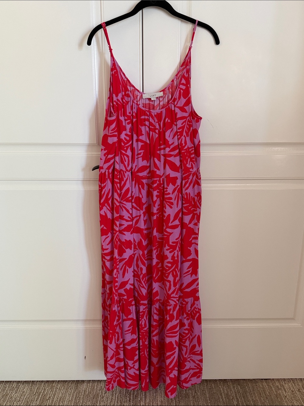 LOFT Lavender and Red Sundress